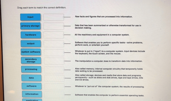 Match terms definitions term description their appropriate text each its drag connect answer has been solved through transcribed problem show